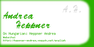 andrea heppner business card